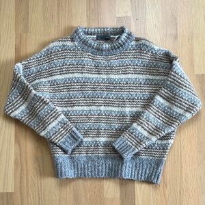 Striped Blue and Brown Men's Sweater